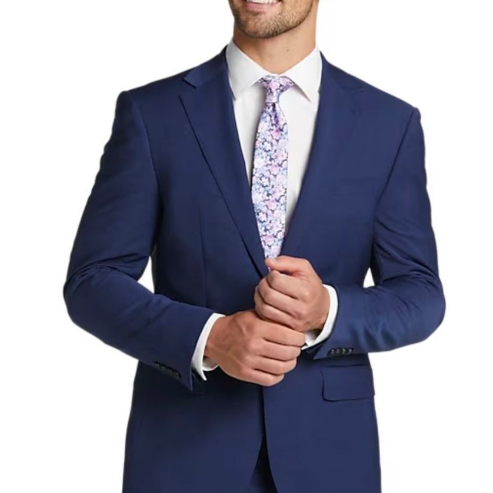 Mens Blue Suit (pants and jacket with 2 button downs)